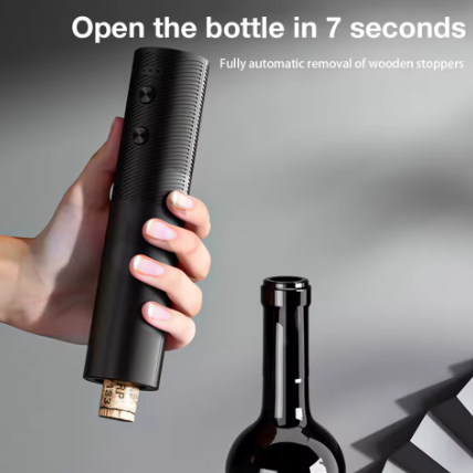 Juego de abridor de botellas de vino eléctrico recargable.