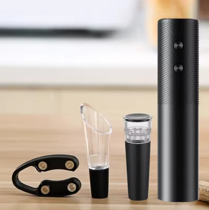 Juego de abridor de botellas de vino eléctrico recargable.