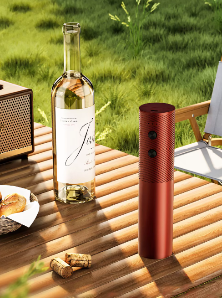 Juego de abridor de botellas de vino eléctrico recargable.
