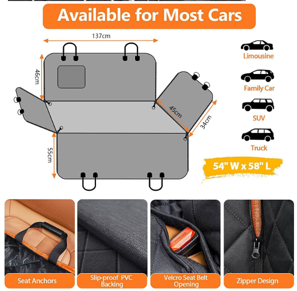 Funda de asiento de autos para Mascotas